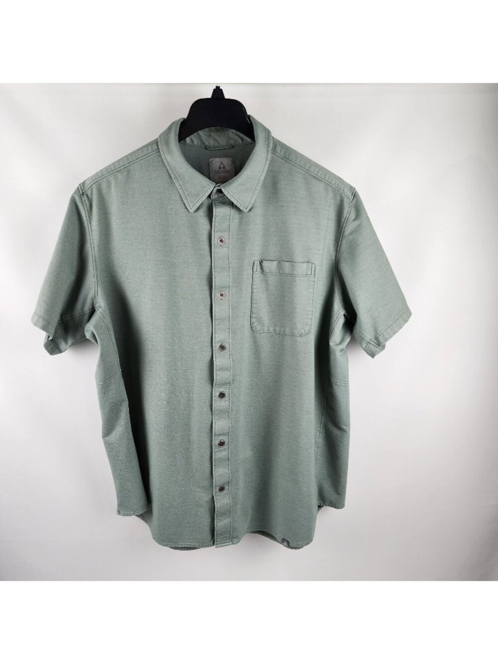 Ascend Shirt Mens 2XL Green Button Up S/S Collared